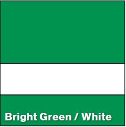 Bright Green/White SATIN 1/16IN - Rowmark Satins
